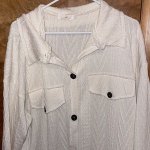 NWT Boutique brand. Oversized women’s shirt jacket.  patterned button front.
